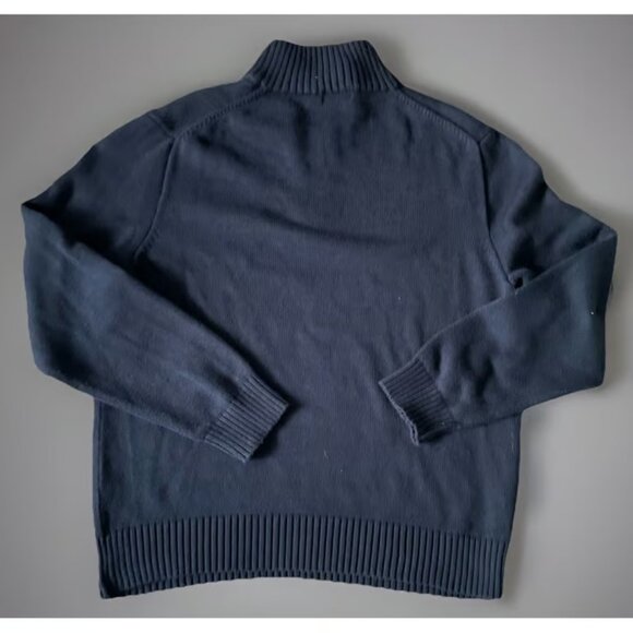 Polo Ralph Lauren Quarter Zip Pullover Sweater Blue Embroidered Logo XL - Picture 2 of 3